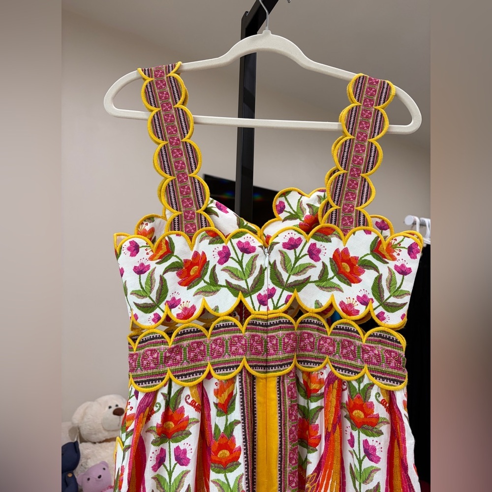 FARM Rio ARARAIS OFF-WHITE MIDI DRESS - Picture 8 of 12